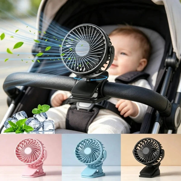 EverCool | CF-720 – Clip Fan, 720° Rotierbar, Night Lamp, USB, Outdoor