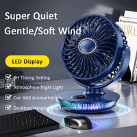 EverCool | MF-7LED – Desktop Fan, 5 Speeds, 7-Color LED, Timer, 3-in-1