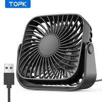 EverCool | TK-MINI – 4" USB Mini Fan, 360°, 3 Speeds, Camping & Home