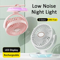 EverCool | MF-7LED – Desktop Fan, 5 Speeds, 7-Color LED, Timer, 3-in-1