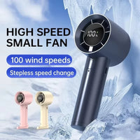 EverCool | LV-ICE – Mini Handheld Fan, 100 Speeds, Ice Cooling, Phone Stand